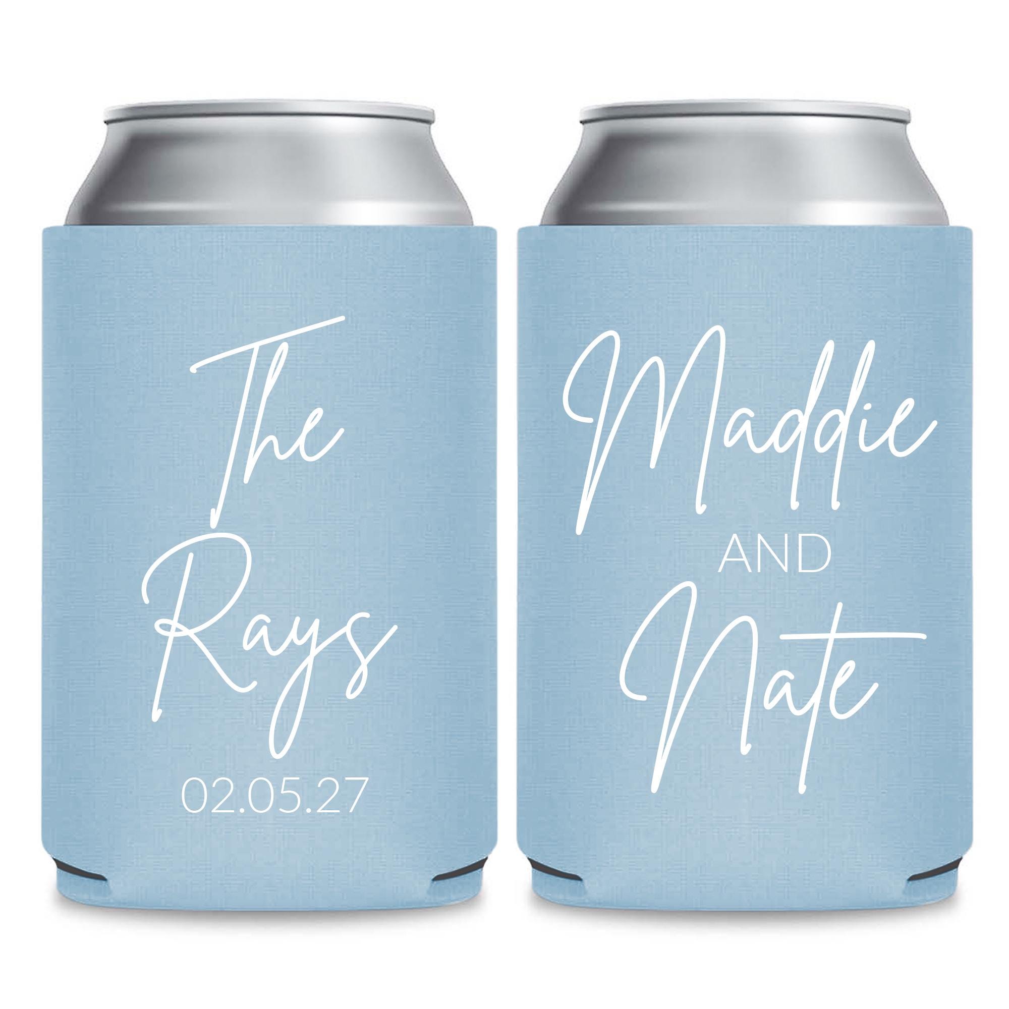 Custom Wedding Can Coolers, Custom Wedding Can Cooler Favors, Personalized  Wedding Favors, Can Cooler Favor, Wedding Beer Hugger Favor (386)