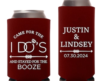 Custom Wedding Favors - Can Coolers - Personalized Can Cooler Wedding Favors - Custom Funny Beer Can Coolers Insulators for Wedding (20)