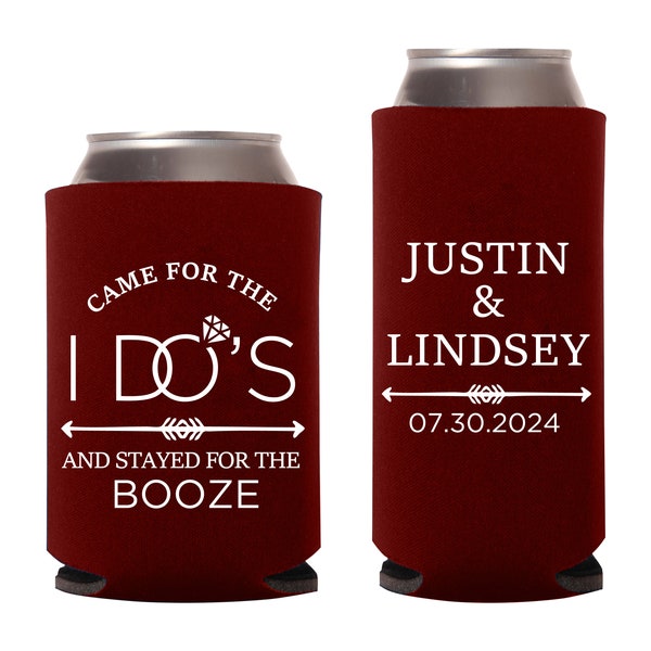 Custom Wedding Favors - Can Coolers - Personalized Can Cooler Wedding Favors - Custom Funny Beer Can Coolers Insulators for Wedding (20)