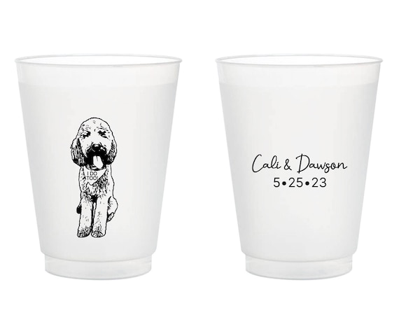 Custom Pet Wedding 20oz Foam Cups, Pet Illustration Foam Cups, Personalized  Pet Drawing 20oz Foam Cup Wedding Favors, Personalized Cups 79 