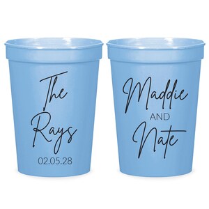 Custom Plastic Cups Wedding Favors, Personalized Plastic Cups Wedding Favors, Custom Wedding Stadium Cups, Custom Plastic Cups Favors (386)