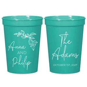 Plastic Cups Wedding Favors, Custom Stadium Cups Wedding Favors, Custom Wedding Plastic Cups Favors, Personalized Plastic Cups Favors (367)