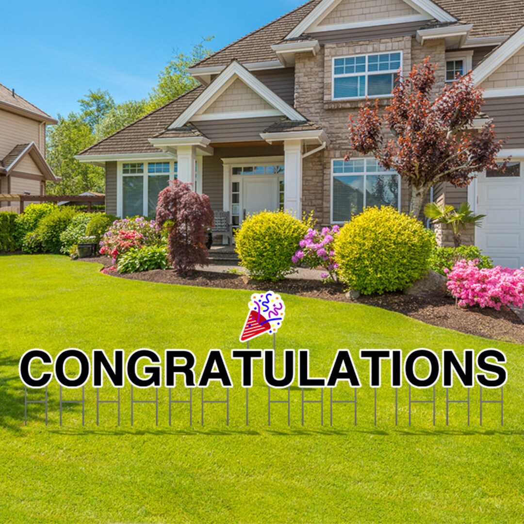 Congratulations Yard Sign Congratulations Lawn Letters Etsy