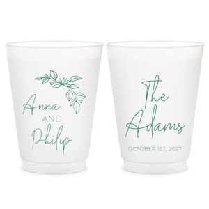 Plastic Cups Wedding Favors, Custom Frosted Cups Wedding Favors, Custom Wedding Plastic Cups Favors, Personalized Plastic Cups Favors (367)