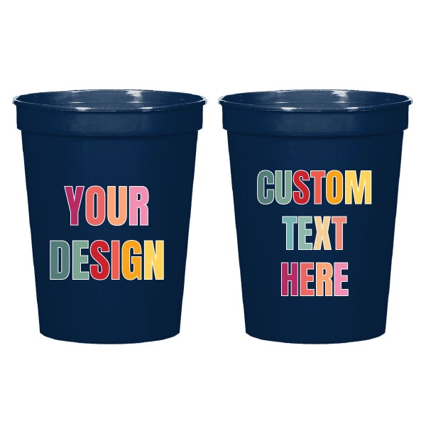 Full Color Stadium Cups, Custom Stadium Cups, Personalized Full Color Imprint Stadium Cups, Full Color Plastic Cup Favors, Custom Cup Favors