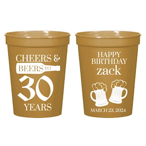 Personalized Stadium Cups, 30th Birthday Stadium Cups, Personalized Favors for Birthday Party Stadium Cups, Customized Birthday Cups (33)