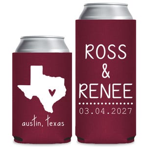 Custom State Can Coolers, Can Cooler Wedding Favors, State Can Cooler Wedding Favors, Beer Hugger Wedding Favors, Cooler Wedding Favors (5)