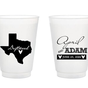 Texas Wedding Cups, Frosted Wedding Cups, Wedding Favor Cups, Wedding Cup Favors, Plastic Wedding Cups, Frosted Cups, Party Cups, Cups (28)