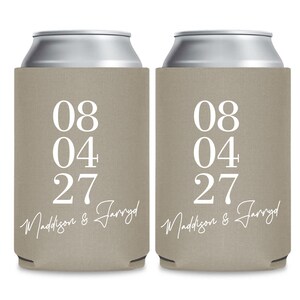 Benutzerdefinierte Love Dosenkühler, personalisierte Dosenkühler, Hochzeitsbier Hugger als Gastgeschenke, Dosenkühler Gefälligkeiten, Dosenkühler für Partys (541)