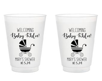 Gender Reveal Baby Shower Cups, Party Favors, Baby Shower  Frosted Cups, Baby Shower Favors, Custom Cups, Personalized Cups, Frost Cups 15