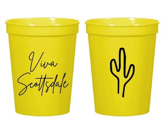 Viva Scottsdale Customized Stadium Cups, Bachelorette Party Stadium Cups as Favors, Bachelorette Party Gifts, Stadium Cups for Parties (543)