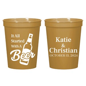 Personalized Wedding Favor, Custom Wedding Cups, Wedding Cups, Party Cups, Custom Wedding Cups, Stadium Cups, Wedding Cups Custom Cups (205)