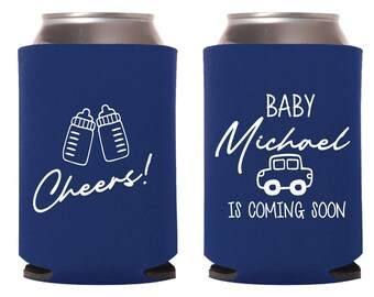 Custom Baby Shower Favors, Baby Shower Can Cooler Favors, Can Coolers as Favors for Baby Showers, Personalized Baby Shower Can Coolers (602)