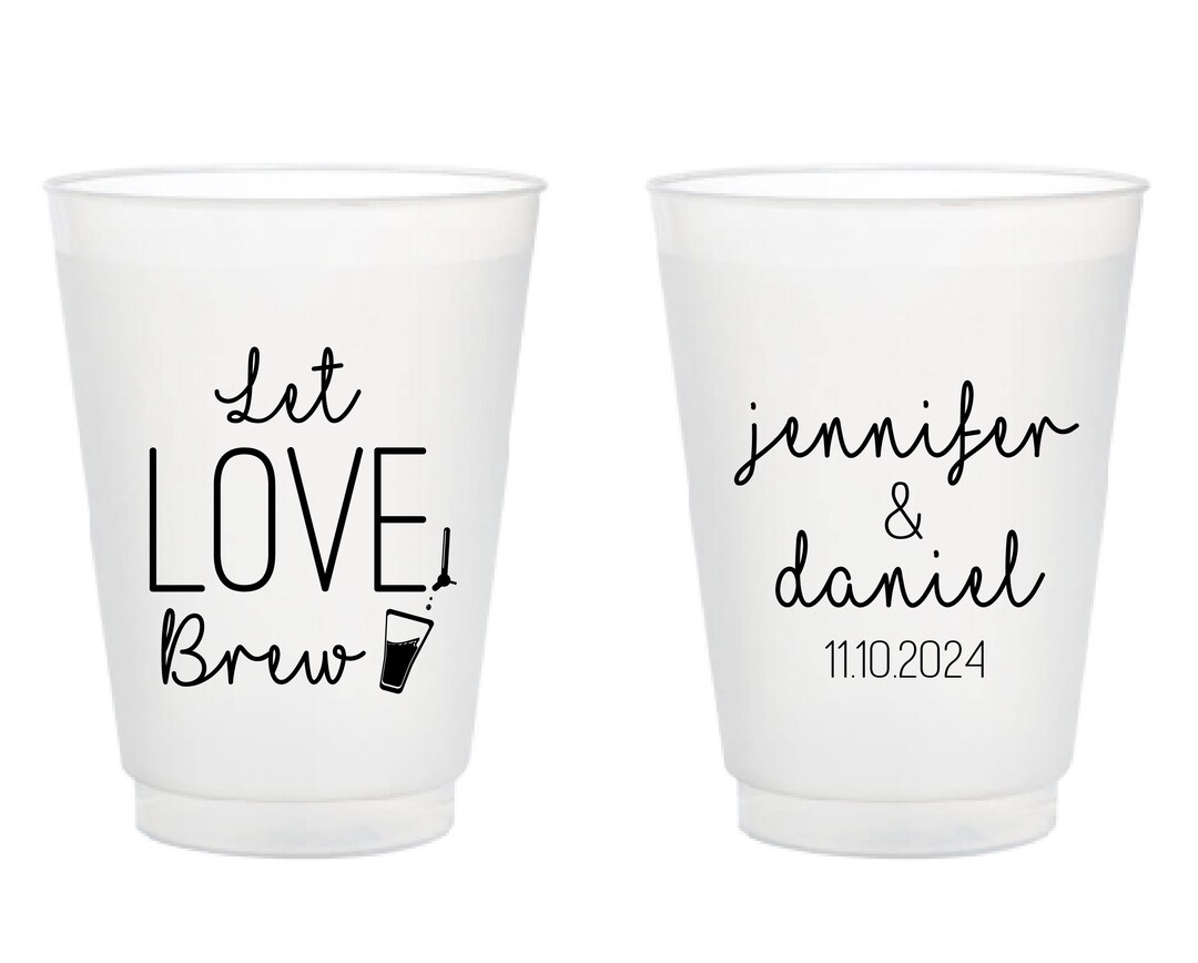 12oz Personalized Cups, Custom Wedding Cups, Wedding Cups, Party Cups