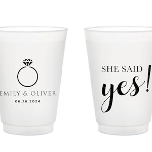 Personalized Frosted Cups, Wedding Frosted Cups, Wedding Plastic Cup Favors, 8oz 12oz 16oz Wedding Frosted Cups, Customized Cup Favors (348)