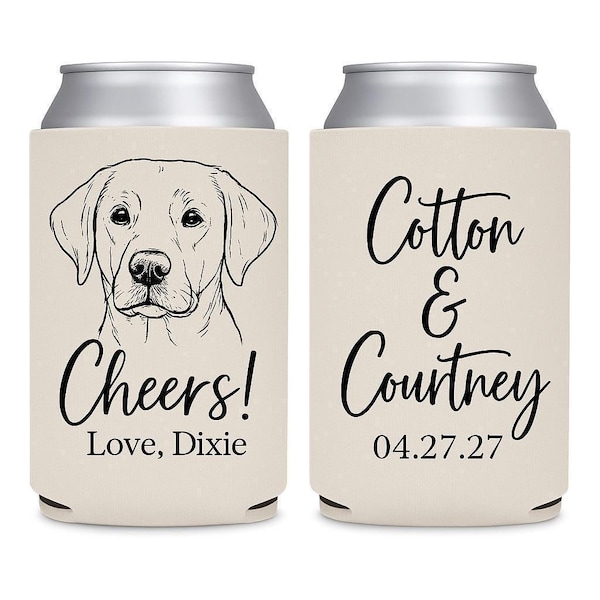 Custom Pet Can Coolers, Custom Dog Can Coolers, Personalized Cat Can Cooler Favors, Pet Party Favors, Pet Birthday Can Coolers as Gift (606)