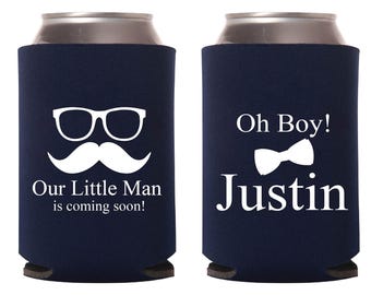 Customized Baby Shower Favors Can Coolers, OMG Twins Baby Shower Can Cooler, Personalized Baby Shower Can Cooler, Beer Hugger Favors (467)