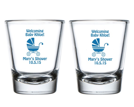personalized baby shower shot glasses