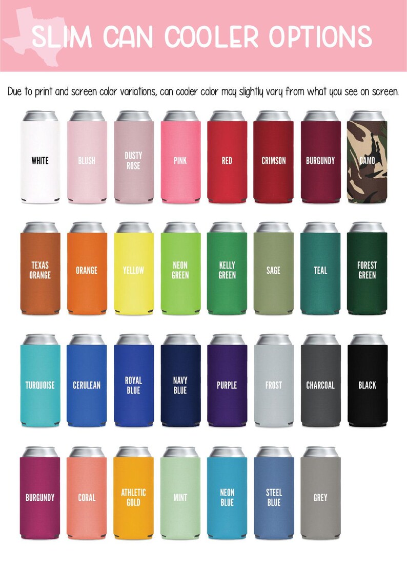 a collection of colorful beverage coolers, each with a different color and label, arranged in a grid format.