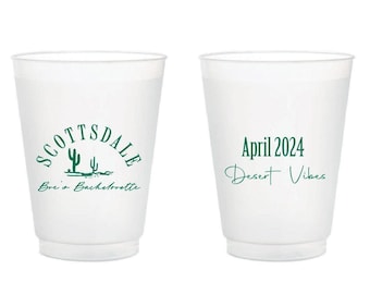 Bachelorette Party Frosted Cups, Personalized Bach Weekend Plastic Cup Favors, Custom Bride Tribe Cups, Girls Trip Party Cups (605)