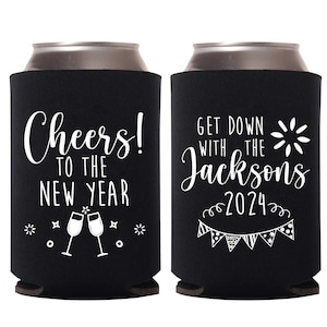 Personalized Can Cooler, New Years Favors, New Years Party Favors, New Years Can Coolers, New Years Eve Party, New Years Party, Favors (120)