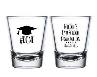 Graduation Party Shot Glasses, Graduation Party Favors, Graduation Party Keepsake, Class of 2018 (ANY YEAR), Graduation Party Favors (167)