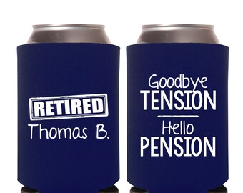Enfriadores de latas de jubilación, recuerdos personalizados para fiestas de jubilación, enfriadores de latas de cerveza (88)