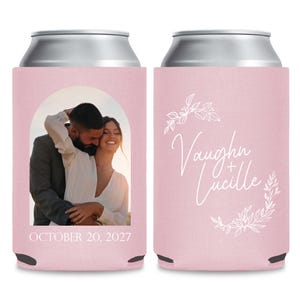 Can Cooler Favors, Personalized Full Color Wedding Can Coolers, Custom Full Color Can Coolers, Customized Full Color Can Cooler Favors (632)