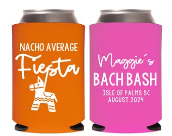 Personalized Favors Mexico Bachelorette Party Can Coolers, Beach Bach Gift, Fiesta Bach Bash, Pinata Beer Stubbies, Bachelorette Party (109)