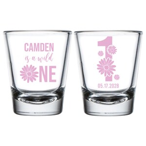 Personalize Birthday Shot Glasses, Custom Birthday Shot Glasses as Favors, Shot Glasses for Birthday, Shot Glasses as Birthday Favors (563)