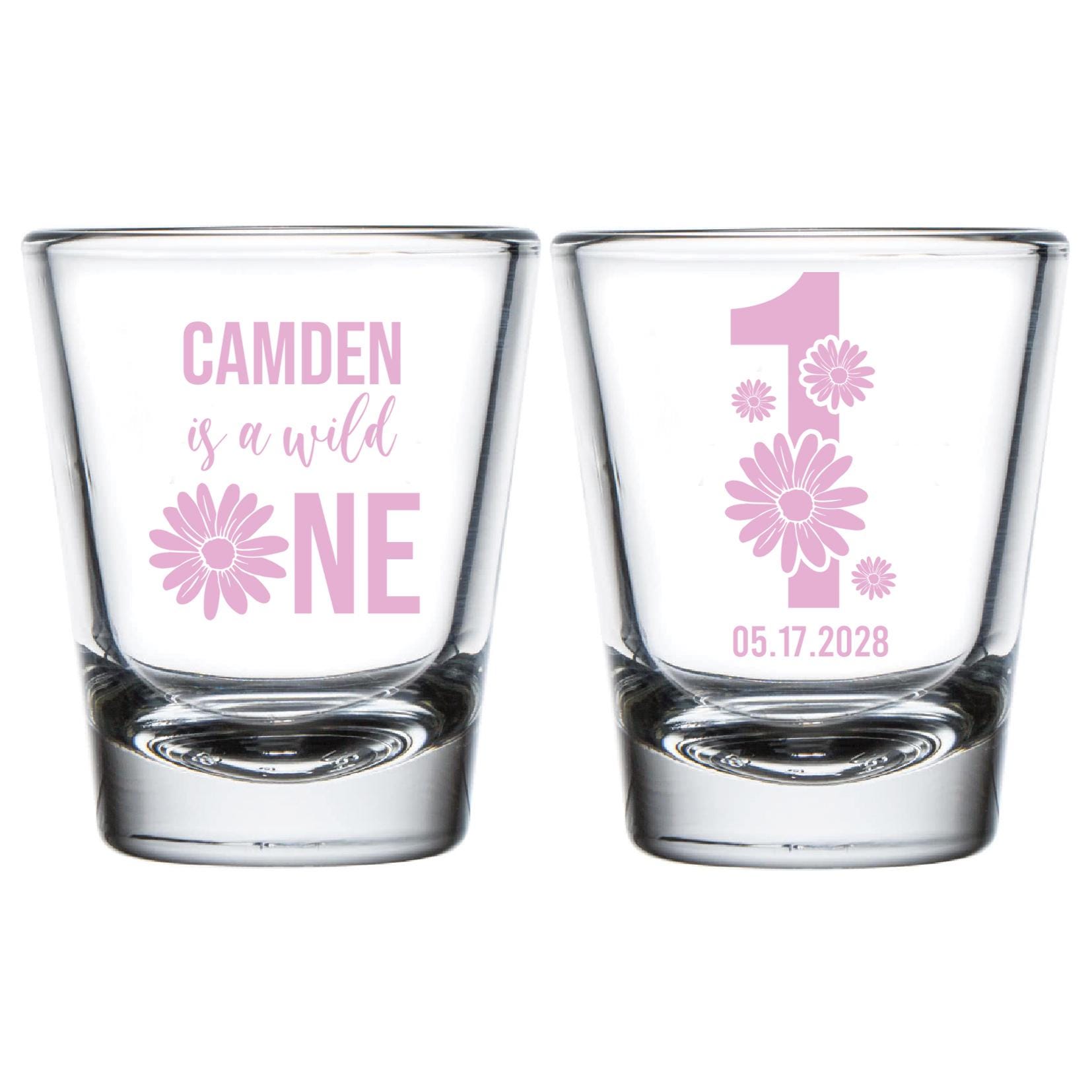 Personalize Birthday Shot Glasses, Custom Birthday Shot Glasses as Favors, Shot Glasses for Birthday, Shot Glasses as Birthday Favors (563)
