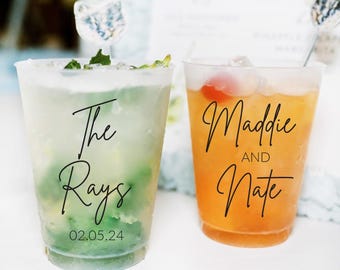 Custom Plastic Cups Wedding Favors, Personalized Plastic Cups Wedding Favors, Custom Wedding Frosted Cups, Custom Plastic Cups Favors (386)