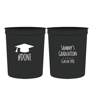Graduation Cups, Graduation Party Cups, Graduation Party Favors, Graduation Party Favors, Graduation Party Cups, Class of 2018 Cups (167) image 1