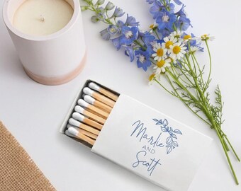 Custom White Match Heads Wedding Favor, Personalized Matchbox Wedding Gifts, Customized Matchbox Wedding Favors, Customized Matchboxes (366)