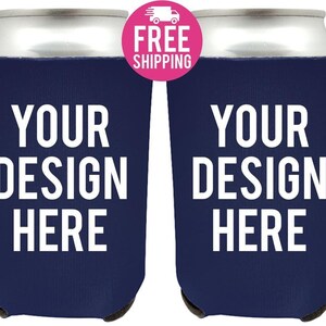 Custom Wedding Favors - Can Coolers - Personalized Can Cooler Wedding Favors - Custom Funny Beer Can Coolers Insulators for Wedding (20) image 2