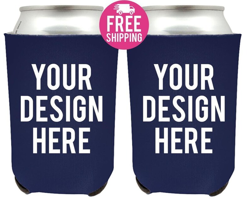 Custom Wedding Favors - Can Coolers - Personalized Can Cooler Wedding Favors - Custom Funny Beer Can Coolers Insulators for Wedding (20) image 2