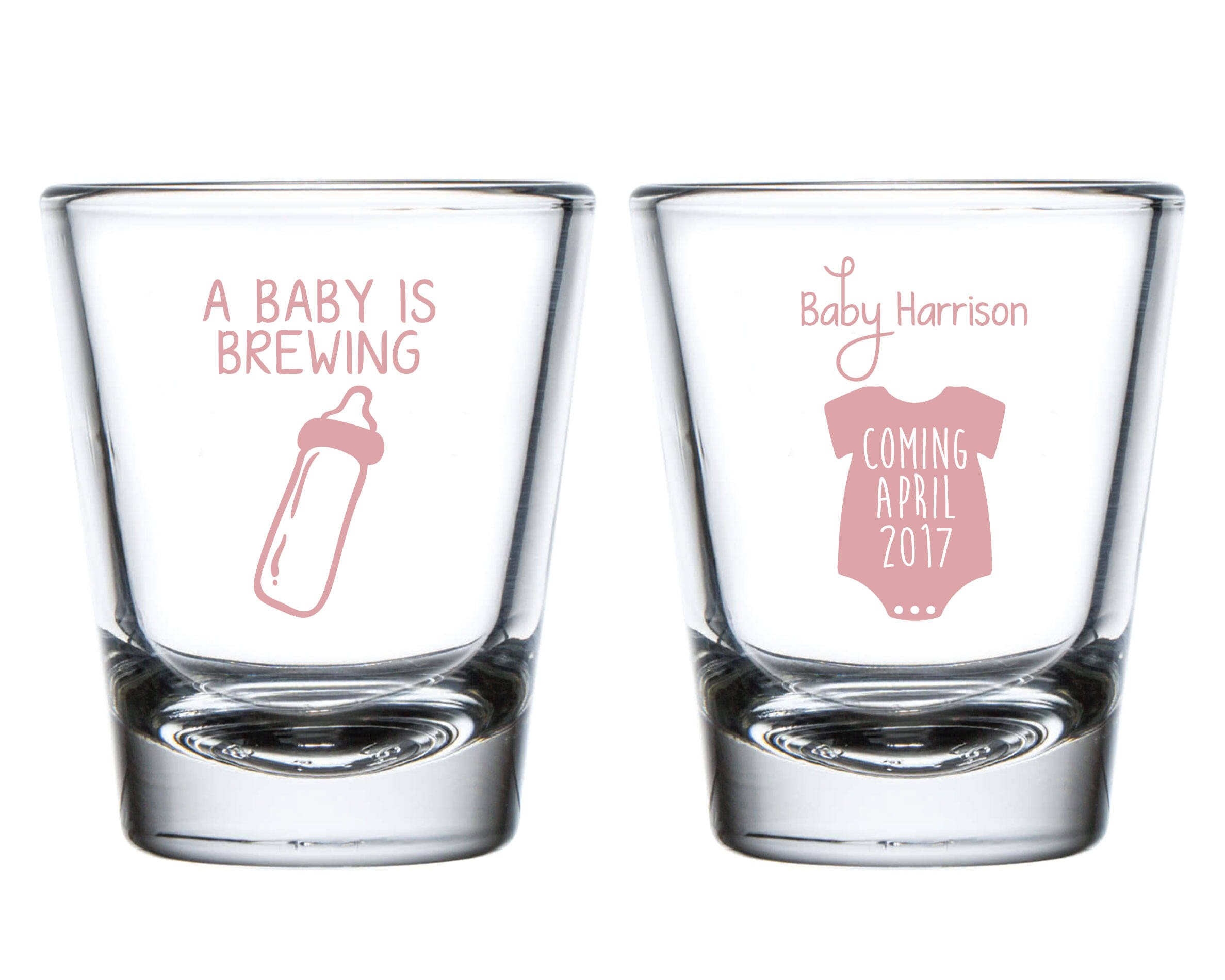 Babyshower Shot Glasses A Baby Is Brewing Custom Baby Shower Etsy Babyshower Shot Glasses A Baby Is Brewing Custom Baby Shower Etsy
