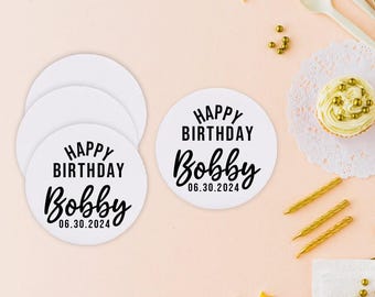Customized Birthday Coasters, Birthday Coaster Favors, Birthday Drink Coaster, Personalized Birthday Coasters, Custom Birthday Coasters (37)