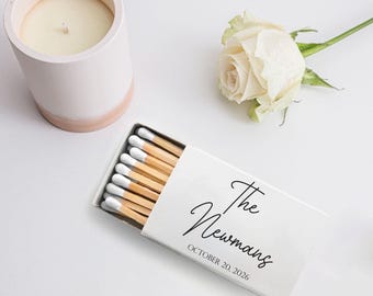 Customized Matchboxes, Customized Matchbox Wedding Favors, Personalized Matchbox Wedding Gifts, Custom White Match Heads Wedding Favor (372)