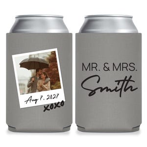 Personalized Full Color Wedding Can Coolers, Custom Full Color Can Coolers, Customized Full Color Can Cooler Favors, Can Cooler Favors (631)