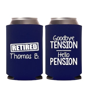 Retirement Can Coolers, Personalized Favors Retirement Beer Huggies, Custom Retirement Party, Retirement Party Favors, Beer Can Coolers (88)