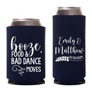 Personalized Favors Wedding Can Coolers, Funny Wedding Can Cooler Favors, Bad Dance Moves Stubby Holder Favor, Custom Wedding Stubbies (151)