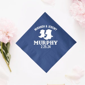 Custom Wedding Dinner Napkins, 2ply Paper Napkins, Custom 2ply Dinner Napkins for Wedding, Personalized Beverage Napkins Wedding Favor (643)