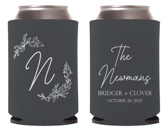 Custom Wedding Can Coolers, Can Cooler Favors, Custom Can Coolers Wedding Favors, Personalized Can Cooler Favors, Custom Beer Huggers (370)