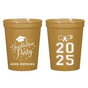 Custom Graduation Party Plastic Cup Favors, Custom Graduation Party Plastic Cup Favors, Customized Graduation Party Plastic Cup Favors (610)