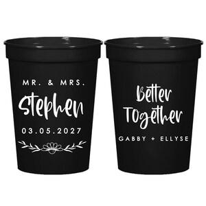 Personalisierte Go Better Together Stadionbecher Gastgeschenke, kundenspezifische Stadionbecher als Gastgeschenke für Hochzeit (655)