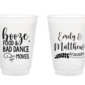 Customized Wedding Cups, Wedding Frosted Cups, Wedding Favor Cups, Wedding Cup Favors, Plastic Wedding Cups, Party Cup, Frosted Cups (151)