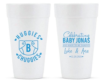 Schuimbekers babyshower, op maat gemaakte schuimbekers voor babyshower, 20oz schuimbekers voor babyshower, babyshower schuimbeker gunst, bekers als cadeau (152)
