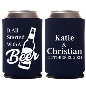 Hochzeit Dosenkühler, Hochzeit Gastgeschenk, Hochzeit Huggie, Hochzeit Bierdosenkühler Gastgeschenke, personalisierter Bierkühler Geschenk (205)