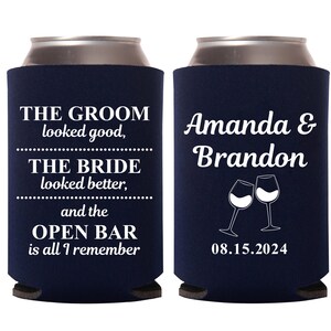 Wedding Can Coolers, Personalized Funny Favor, Custom Can Cooler Favors, Party Can Coolers, Customized Wedding Party Favors Can Cooler (144)